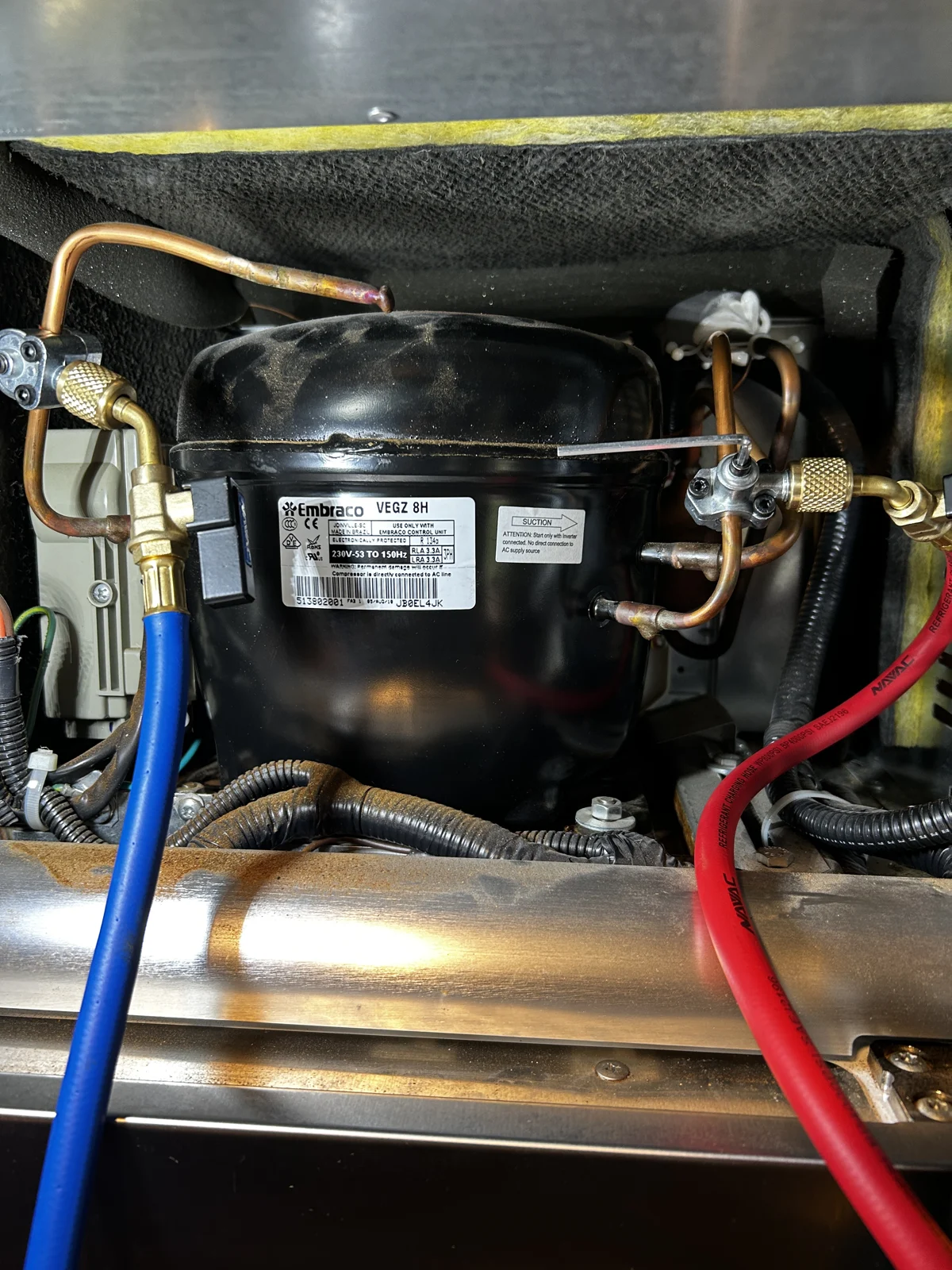 Refrigeration components from the owner’s work archive