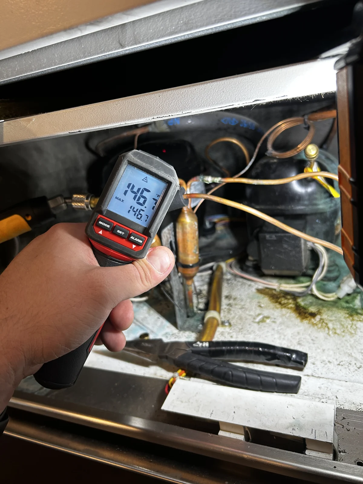 Temperature measurement from the owner’s work archive